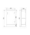 iBathUK Arden Toilet & 400mm Slimline Sink Cabinet Cloakroom Set, Close Coupled Toilet Pan, Gloss White Vanity Unit with Sink