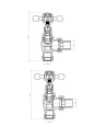 Victoria Traditional Angled Radiator Valve Pair - Chrome