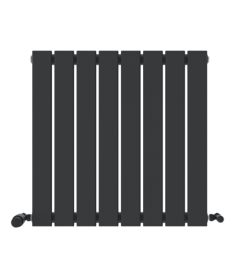 iBathUK Apex Horizontal Single Panel Slim Flat Radiator, Wall Mounted Designer Radiator, High Heat Output, Matt White, 600mm ...