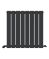 iBathUK Apex Horizontal Single Panel Slim Flat Radiator, Wall Mounted Designer Radiator, High Heat Output, Matt White, 600mm ...