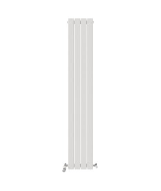 iBathUK Apex Vertical Double Panel Slim Flat Radiator, Wall Mounted Designer Radiator, High Heat Output, Matt Anthracite, 160...