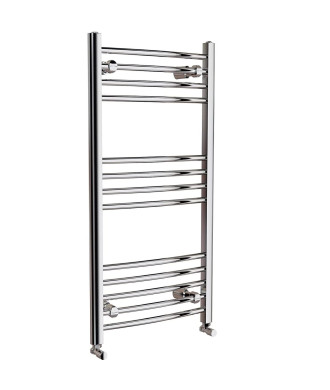 iBathUK Zypher Curved Heated Towel Rail Bathroom Radiator - Chrome