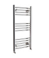 iBathUK Zypher Curved Heated Towel Rail Bathroom Radiator - Chrome