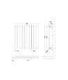 Horizontal Single Panel Radiator 600 x 586