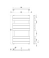 Square Flat Towel Radiator 840x500