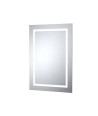 Hudson Reed 800 x 600mm Touch Sensor MirrorLarge Vertical Rectangular Bathroom Mirror, Surface-Mounted with a Stylish Chrome ...