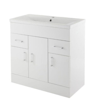White Minimalist 1000 Basin Unit