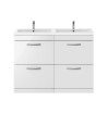 1200 FS 4-Drawer Vanity & Double Basin