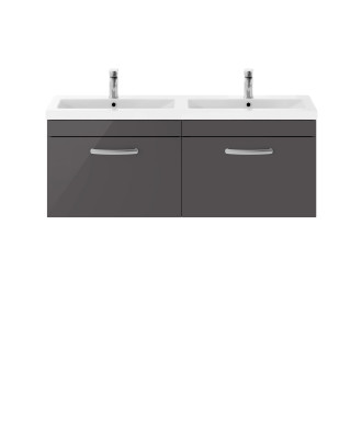 1200 WH 2-Drawer Vanity & Double Basin