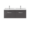 1200 WH 2-Drawer Vanity & Double Basin