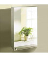 iBathUK Porto Mirror Cabinet 400 x 600mm, Wall Mounted Single Door Stainless Steel Storage Cabinet with Rectangular Mirror - ...