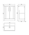 600 F/S 2-Door Vanity & Basin 3