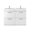 1200 FS 4-Drawer Vanity & Double Basin