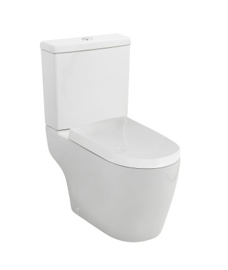 Nuie Provost Close Coupled Toilet With Push Button Cistern - White