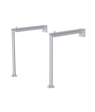 Nuie Kitchens Cleaner Sink Legs & Bracket, Durable Bathroom Accessories, Brushed Stainless Steel