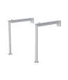 Nuie Kitchens Cleaner Sink Legs & Bracket, Durable Bathroom Accessories, Brushed Stainless Steel