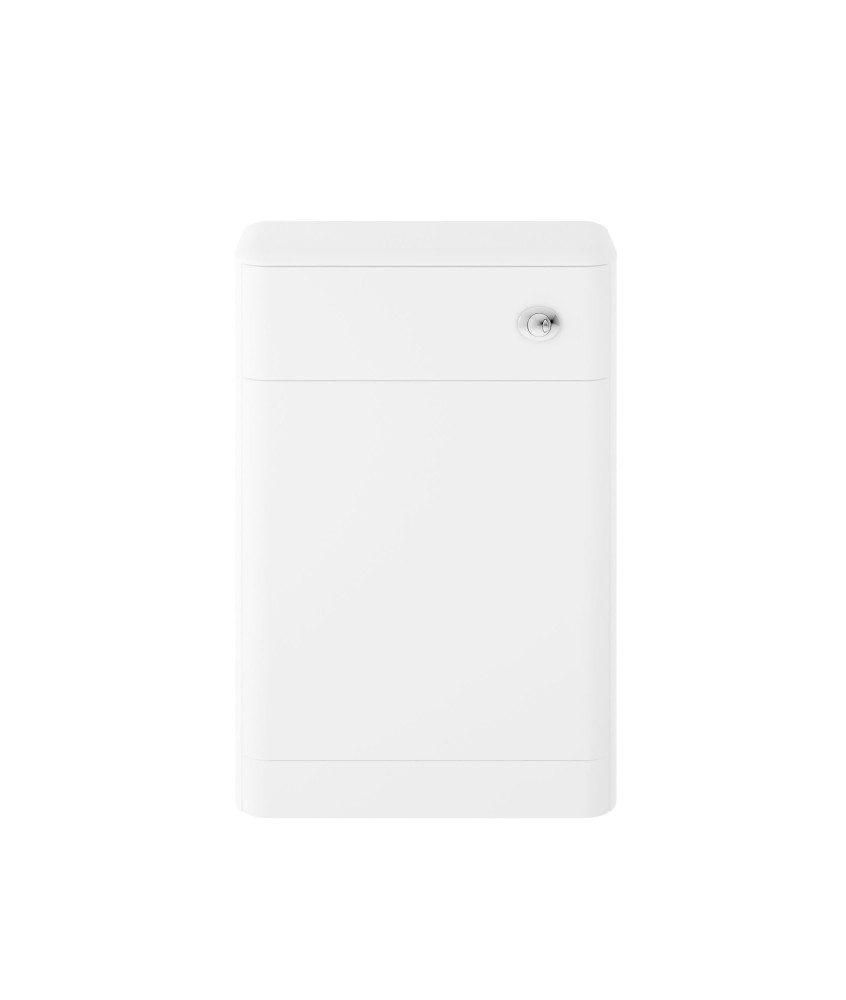 Hudson Reed Solar Floor Standing WC Unit, Back to Wall WC Units for Modern Bathroom, Pure White, 550mm
