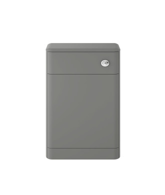 Hudson Reed Solar Floor Standing WC Unit, Back to Wall WC Units for Modern Bathroom, Cool Grey, 550mm