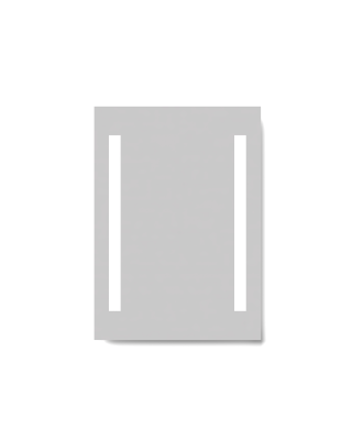 iBathUK Eclipse LED Bathroom Mirror 500 x 700mm with Dual Cool White Light Strips - Silver