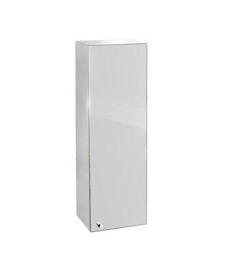 iBathUK Revo Illuminated Stainless Steel Mirror Cabinet with Touch Sensor - Silver
