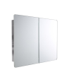 iBathUK Malmo Bathroom Mirror Cabinet 600 x 800mm, Wall Mounted Double Door Storage Cabinet with Hinged Mirrored Doors & 3 In...