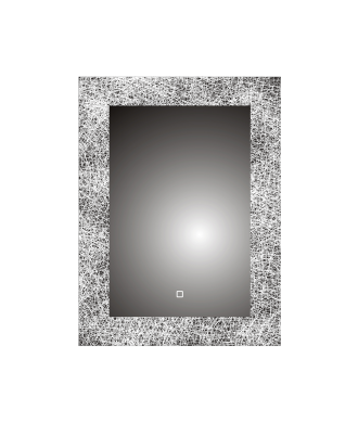 iBathUK Solstice 500 x 700mm LED Bathroom Mirror with Demister Pad & Touch Sensor - White