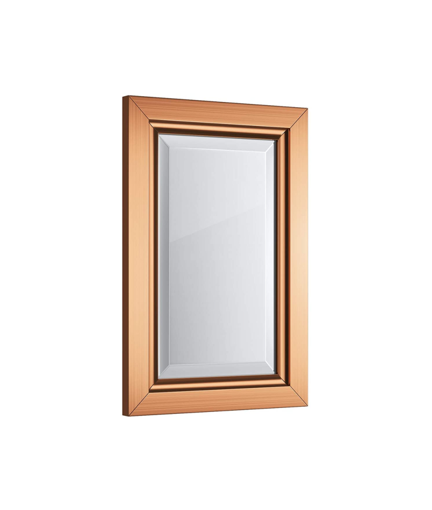 iBathUK Mirana Copper Bevelled Framed Bathroom Mirror - Silver