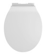 iBathUK Basics Soft Close Toilet Seat, Durable White Seat with Quick-Release Hinges for Quiet, Toilet Seats for Modern Bathroom