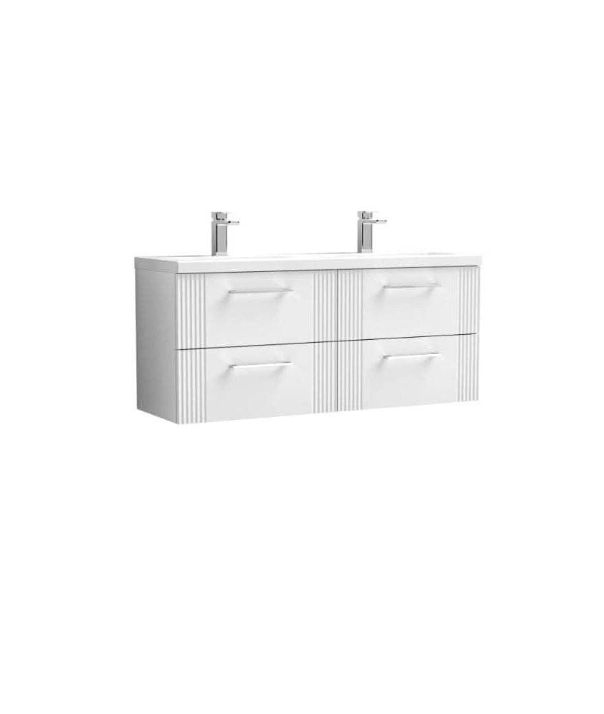 1200 W/H 4-Drawer Vanity & Double Basin