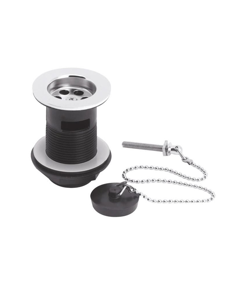 Nuie Basin Waste With Poly Plug And Ball Chain - Chrome