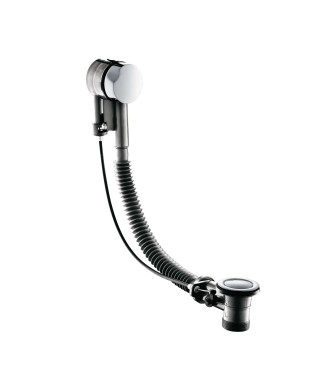 iBathUK Swivo Bath Overflow Pop-Up Waste, Chrome-Plated Brass Fitting with Easy Control & Secure Water Drainage