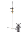 Nuie Basin Pull Up Waste with White Indice - Chrome