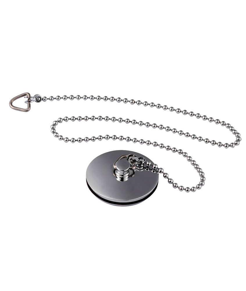 Nuie Luxury Bath Plug With Ball Chain - Chrome