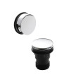 Nuie Easy-Clean Press Top Bath Waste With Overflow - Chrome