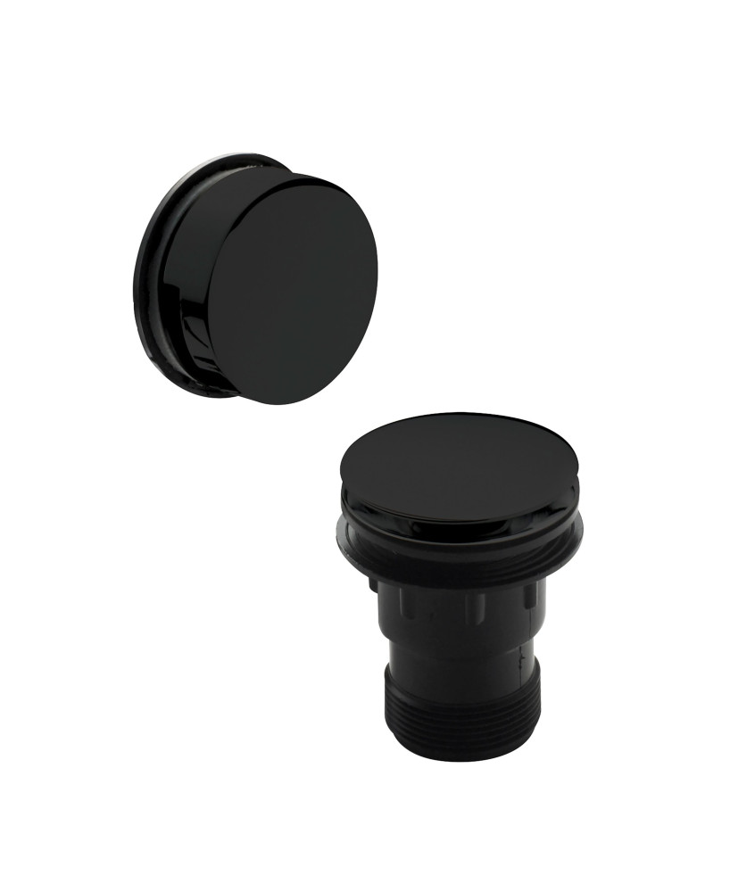 Nuie Click Clack Bath Waste With Easyclean Removable Grid - Matt Black