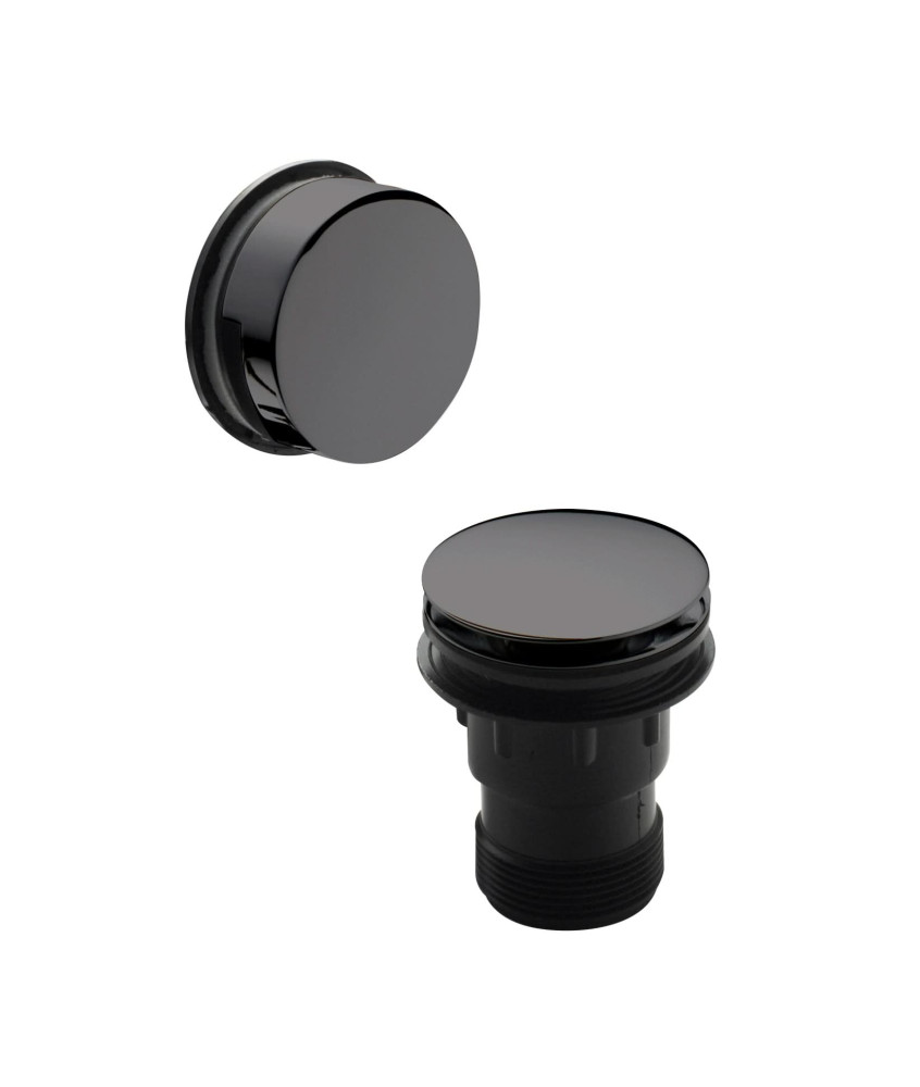Nuie Click Clack Bath Waste With Easyclean Removable Grid - Brushed Gun Metal