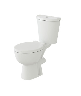 Basix Ceramic Close Coupled Toilet - White