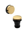 Nuie Easy-Clean Press Top Bath Waste With Overflow - Brushed Brass
