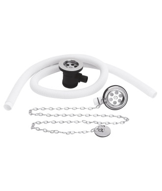 Nuie Extended Retainer Bath Waste And Overflow - Chrome