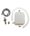 Nuie Deck Mounted Shower Kit with Hose - Chrome