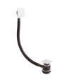 Nuie Square Press Top Bath Waste With Designer Overflow - Chrome