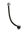 Nuie Push Button Bath Waste With Overflow - Chrome