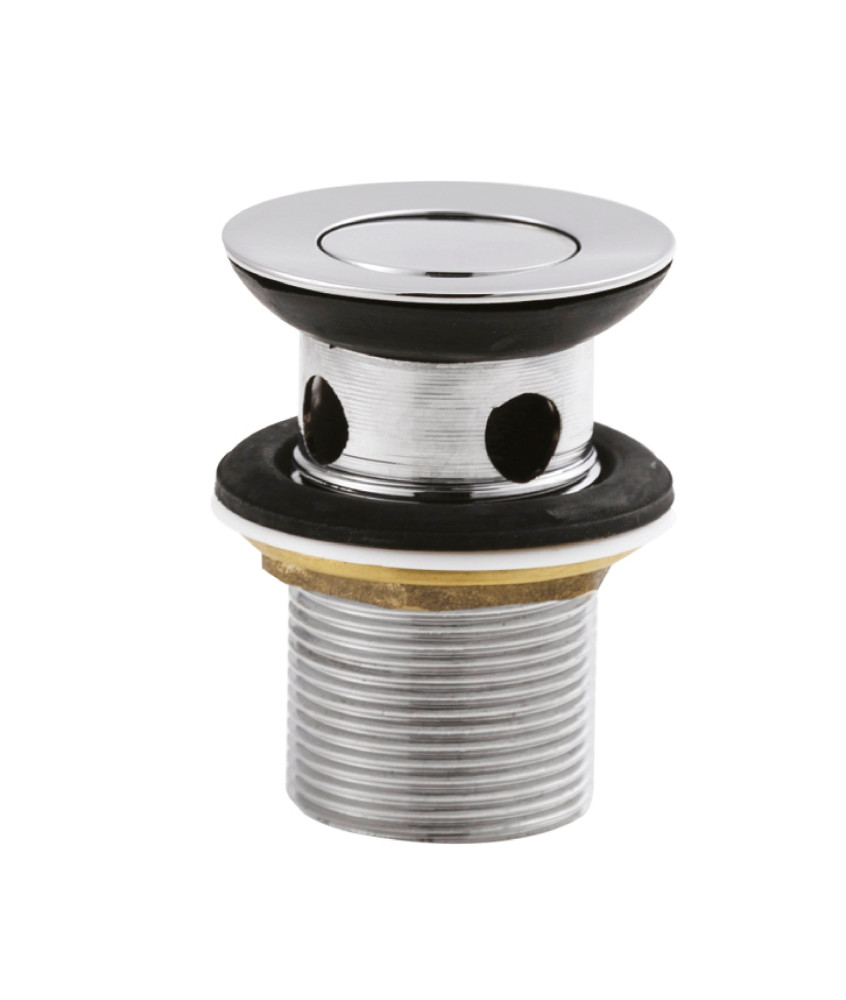 Nuie Stainless Steel Flip Top Slotted Basin Waste - Chrome