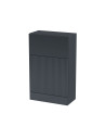 Hudson Reed Fluted Floor Standing WC Unit, Back to Wall WC Units for Modern Bathroom, Soft Black, 500mm