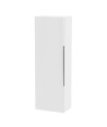 Hudson Reed Fluted Wall Hung Tall Unit Single Door, Modern Bathroom Storage Cabinet, Satin White, 400mm