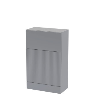 Hudson Reed Fluted Floor Standing WC Unit, Back to Wall WC Units for Modern Bathroom, Satin Grey, 500mm