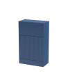 Hudson Reed Fluted Floor Standing WC Unit, Back to Wall WC Units for Modern Bathroom, Satin Blue, 500mm