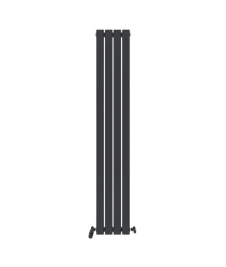 iBathUK Apex Vertical Single Panel Slim Flat Radiator, Wall Mounted Designer Radiator, High Heat Output, Matt White, 1800mm x...