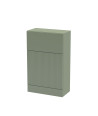 Hudson Reed Fluted Floor Standing WC Unit, Back to Wall WC Units for Modern Bathroom. Satin Green, 500mm