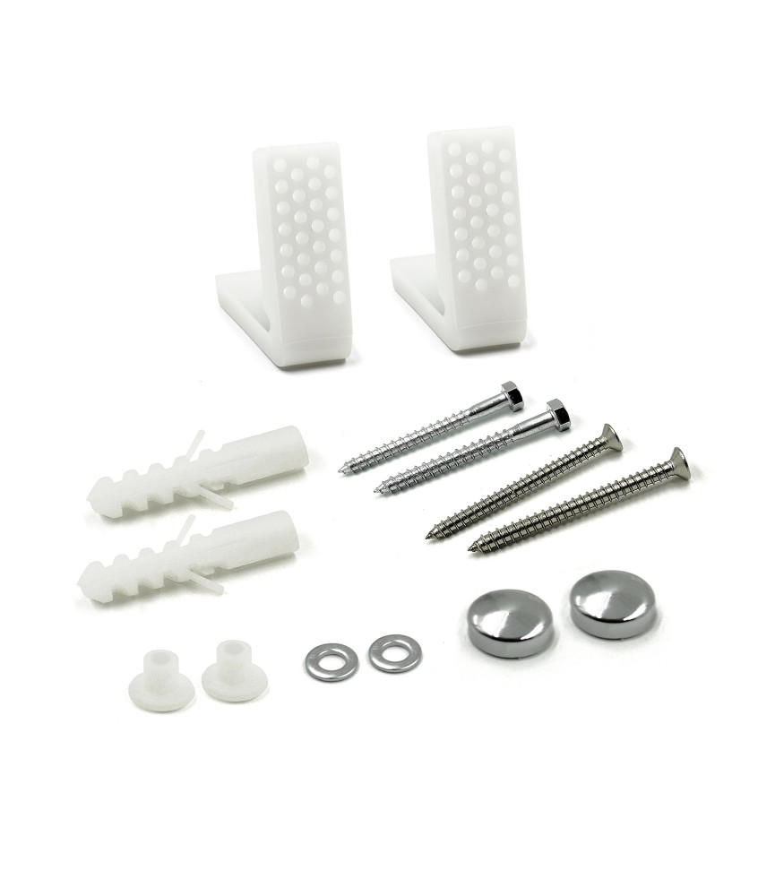 iBathUK Clyra Angled Bathroom Floor Fixing Kit, Secure WC Toilet Pan, Accessories for Washroom, Installation Set for Floor-Mo...